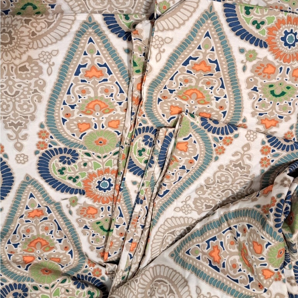 Pottery Barn Multicolor Paisley Duvet Cover